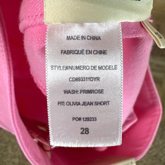 Alice + Olivia Jeans Olivia Denim Shorts Primrose Pink SZ 28 NWT - Picture 10 of 12